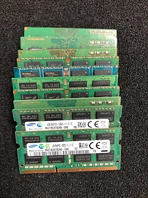40gb (10x4gb) Mixed Speeds / Mixed Makes Pc3 / Pc3l Laptop Memory Ddr3 Ram • £22.95