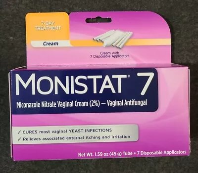 Monistat 7 Vaginal Antifungal Cream With Disposable Applicators 1.59 Oz (F4) • $17.90