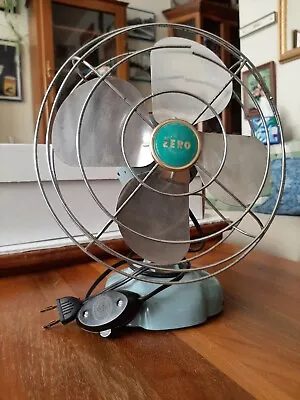 Vintage Art Deco McGraw Zero 8  Mini Electric Desk Cage Fan 1250R Four Blade • $65