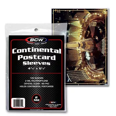 £7.99 • Buy Continental Postcard Sleeves, 4.375x6.25 Inches X 100 Pack