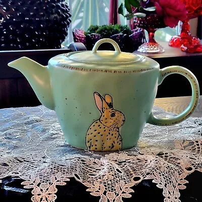 Spectrum Designz 2018 Green Easter Bunny Large Tea Pot 11 X 6  Very Cute • $48