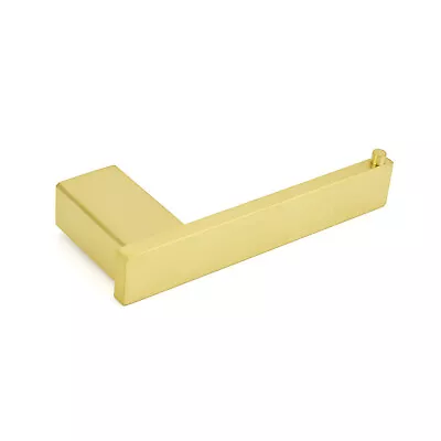 Towel Rack Rail Layer Bar Paper Holder Robe Hook Toilet Square Brushed Gold Set • $35