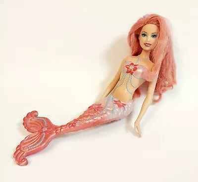 Barbie Fairytopia Mermaidia Doll Mermaid Pink Hair Purple Lilac Streak 2005 • $14.02