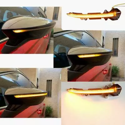 2× Dynamic LED Turn Signal Mirror Light Indicator Seat Leon MK3 Ibiza 5F 2013+ • $55.48