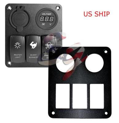 $8.95 • Buy 3 GANG PANEL BREAKER Only CAR MARINE BOAT CIRCUIT LED Waterproof ROCKER SWITCH