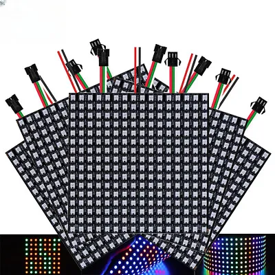 1~5Pcs WS2812B RGB LED Digital Flexible Individually Addressable Panel Light • $77.15