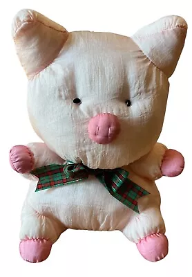 VTG Sanrio Zashikibuta Pink Pig Nylon Puffalump Parachute Plush Toy 9” RARE 1994 • $39.99