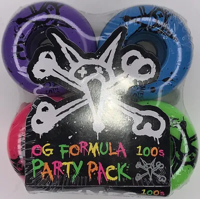 Powell Bones  OG Formula V1 100's Party Pack 52MM Skateboard Wheels Set/4 NEW • $49.75