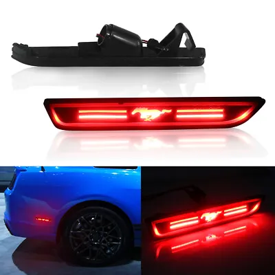 1Pair Smoke Lens Red LED Rear Side Maker Lamps Lights For 2010-2014 Ford Mustang • $32.99