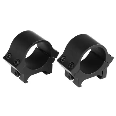 1  Low Matte Black Picatinny Weaver Style Bolt On Scope Ring Pair • $14.99