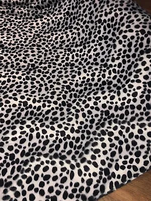 £12.99 • Buy 1 Meter Dalmation Animal Print Faux Fur Velboa Fabric 60” Wide Velour