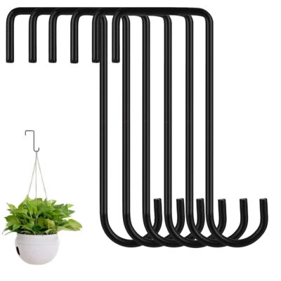 £4.99 • Buy 6Pcs Garden Post Fence Hook Bracket For Bird Feeders Plant Pot  Basket Hanging