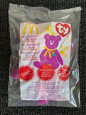 1999/2000  CREW ONLY  McDonald's TY Beanie Baby Millennium Bear Date Error NIP • $0.99