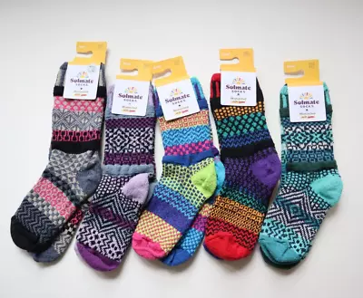 5 Pairs NWT Solmate Mismatched Crew Socks Unisex Small Cotton Wool • $99