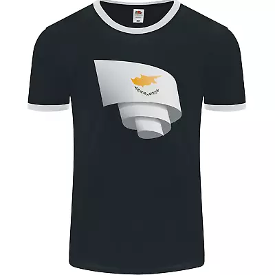 £8.99 • Buy Curled Cyprus Flag Cypriot Day Football Mens Ringer T-Shirt FotL