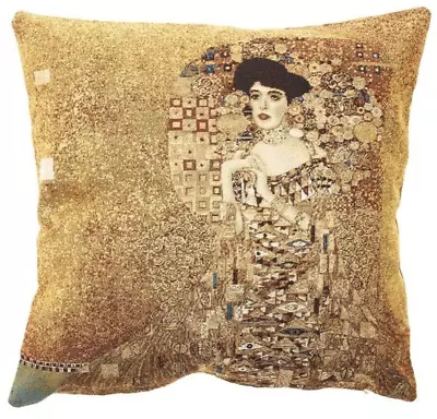 KLIMT ADELE Tapestry Pillow Sofa Couch Gobelin Pillow Art Pillow 18x18  • $32.95