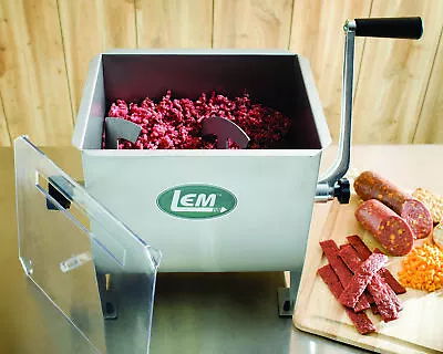 LEM Stainless Steel Meat Mixer 20lb Capacity Mixer W/ Plastic Cover • $179.99