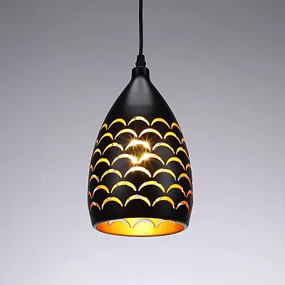 Vintage Ceiling Pendant Light Industrial Metal Lamp Shade E27 Hanging Retro Lamp • £16.89