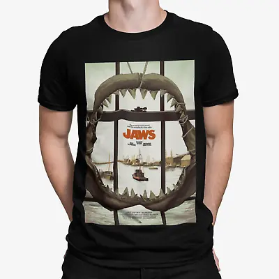 £8.99 • Buy Jaws Window Poster T-Shirt - Retro - Movie Poster - 90s - Action - Horror - 80s