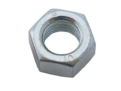 Grade 10 M10-m20 Metric Fine Pitch Thread Hexagon Full Nuts Zinc Plated Din 934 • £2.65