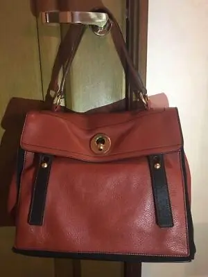 $308.97 • Buy YVES SAINT LAURENT Handbag Muse Two Very Good Orange Brown Women
