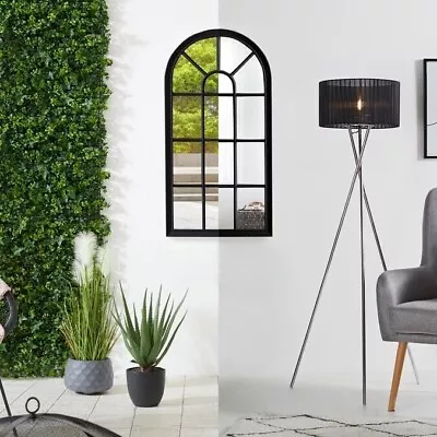 Rustic Black/White Window Style  Mirror SOHO Style Arched Window Wall Mirror UK • £14.79