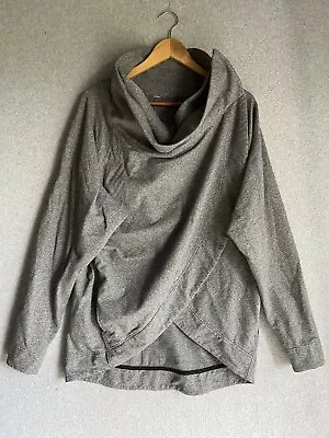 Lululemon Rulu Rally Wrap Gray Heathered Snaps Tulip Woman’s 10 • $28.88