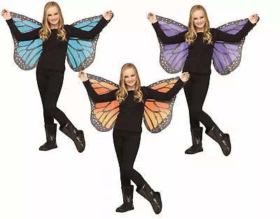 Soft Butterfly Wings Monarch Blue Yellow Purple Black Fancy Dress Girls Child  • $12.99