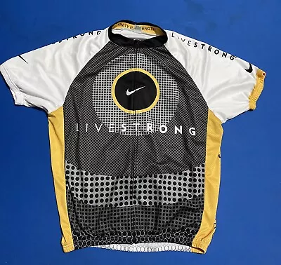 Nike Livestrong Cycling Jersey Mens Swoosh Active Full Zip XL Multicolor  • $30.99