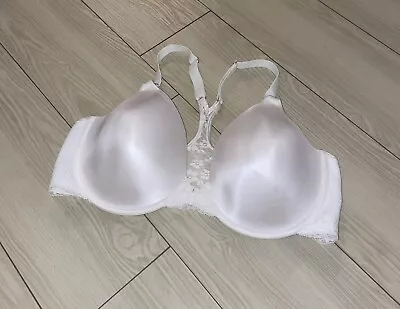 Maidenform SE7112 One Fab Fit Extra Coverage Lace T-Back Bra Womens 36D White • $13.96