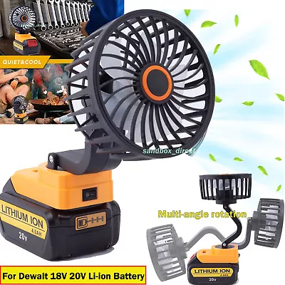 Cordless Jobsite Fan For Dewalt 18V 20V Max 60V Flex Camping Workshop Mini Fan • $21.50