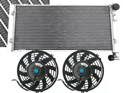 For VW Corrado VR6 Turbo 2.9L Golf MKII 19E G60 1.8L VWO Aluminum Radiator+Fans • $205