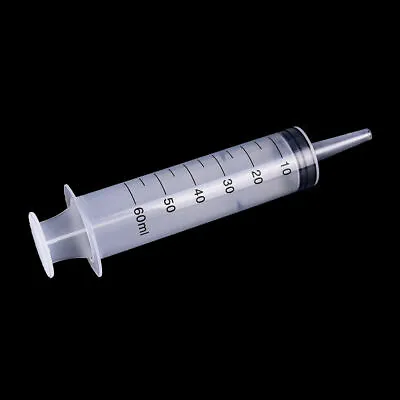 $2.37 • Buy 60ml Plastic Syringe Large   Hydroponics Industry Measuring Disposable