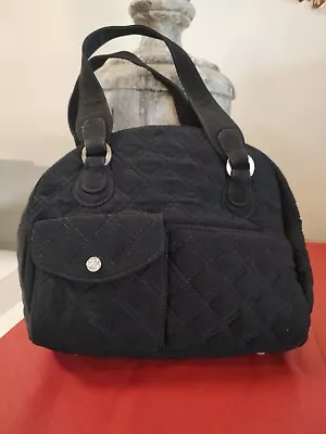 Vera Bradley Black Quilted Small Mini Bowler Bag • $25