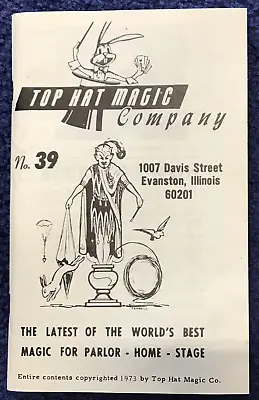 Top Hat Magic Company Catalog #39-1973-order Forms-evanston Illinois • $29.99