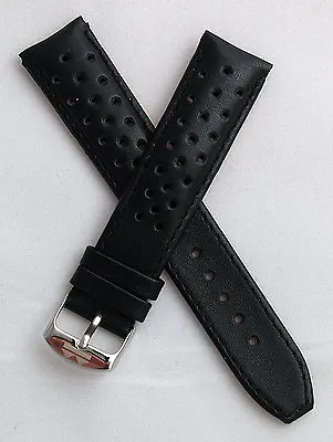 20 Mm BLACK SPORTS LEATHER WATCH STRAP BAND To Fit TAG Heuer F1 FORMULA 1 GENTS • £39.95