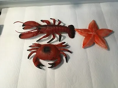 Vintage Plastic Lobster Crab And Starfish • $18