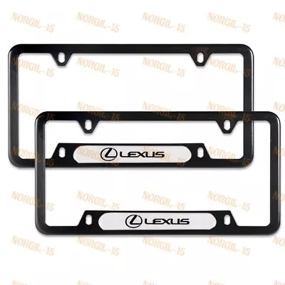 2PCS Stainless Steel  License Plate Frame Black & White Brand New For Lexus • $23.64