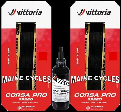 Vittoria Corsa PRO SPEED TLR Clincher With FREE SEALANT Option / 2 For $159.42 • $83.90