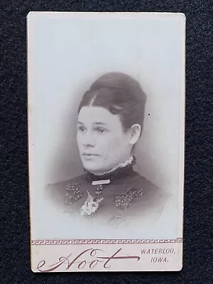 Antique Waterloo Iowa Pretty Woman Civil War Era CDV Photo Card • $9.95