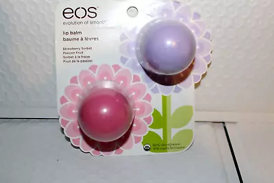 EOS Lip Balm Duo Lip Balm/ Strawberry Sorbet/ Passion Fruit💝 0.25oz X2 • $14.80