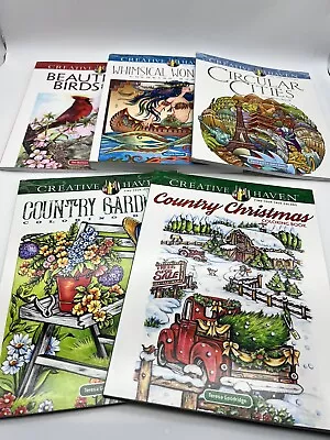 Lot Of 5 Creative Haven Coloring Books Teresa Goodridge Marjorie Sarnat • $22