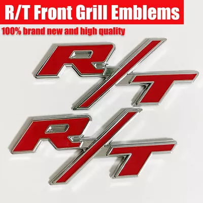 2pcs For R/T Side Fender Emblem RT Badge Stickers Red Silver Car OEM# Nameplate • $12.88