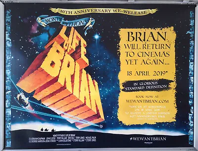 Cinema Poster: MONTY PYTHON'S LIFE OF BRIAN 1979 (2019 RR Quad) Graham Chapman • £19.95