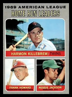 1970 Topps Baseball #66 A.L. HR Leaders Killebrew Jackson EX/MT *d2 • $14