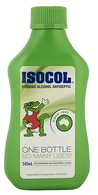 4 X Isocol Rubbing Alcohol Antiseptic 345mL (64%v/v Isopropyl Alcohol) • $72.60
