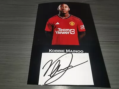 Kobbie MAINOO Hand Signed Manchester United Photo Autograph • $55