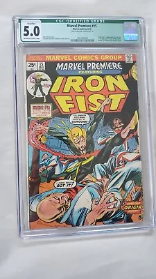 Marvel Premiere #15 - Marvel 1974 CGC 5.0 1st Appearance And Origin Of Iron Fist • $65