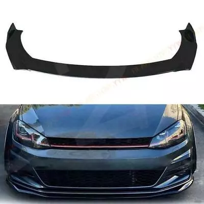 $52.99 • Buy Gloss BLK Front Bumper Lip Splitter Spoiler For VW Golf MK6 MK7 MK7.5 GTI GTD R