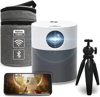 $210.89 • Buy Portable Native HD 1080P 4K Smart WiFi Bluetooth Projector Android 9.0 Projector